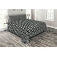 thumbnail image 1 of Ambesonne Black and White Quilted Coverlet 3 Pcs, Squares Modern, Queen Size, Black White, 1 of 1