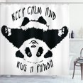 thumbnail image 1 of Ambesonne Black and White Shower Curtain, Animal Mascot, 69"Wx84"L, Black White, 1 of 3