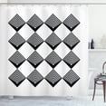 thumbnail image 1 of Ambesonne Black and White Shower Curtain, Art Deco Squares, 69"Wx70"L, Black and White, 1 of 3