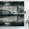 thumbnail image 1 of Ambesonne Black and White Shower Curtain, Panorama View, 69"Wx70"L, Dark Green, 1 of 3