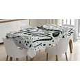 thumbnail image 1 of Ambesonne Black and White Tablecloth Rectangular Table Cover, Dream Words, 60"x90", Black and White, 1 of 3