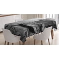 thumbnail image 1 of Ambesonne Black and White Tablecloth Rectangular Table Cover, Fishing Boat, 60"x84", Grey, 1 of 4
