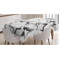 thumbnail image 1 of Ambesonne Black and White Tablecloth Rectangular Table Cover, Grunge Art Design, 60"x84", Charcoal Grey, 1 of 4