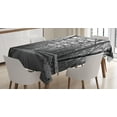 thumbnail image 1 of Ambesonne Black and White Tablecloth Rectangular Table Cover, Modern Bridge, 60"x84", Black White Grey, 1 of 3