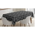 thumbnail image 1 of Ambesonne Black and White Tablecloth Rectangular Table Cover, Monochrome Elements, 60"x90", Black White, 1 of 4