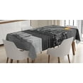 thumbnail image 1 of Ambesonne Black and White Tablecloth Rectangular Table Cover, NYC Skyline, 60"x84", Multicolor, 1 of 4