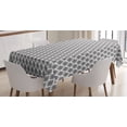 thumbnail image 1 of Ambesonne Black and White Tablecloth Rectangular Table Cover, Oriental Damask, 52"x70", Black White, 1 of 3
