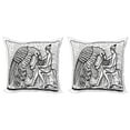 thumbnail image 1 of Ambesonne Black and White Throw Pillow Cover 2 Pack, Greek Man and Eagle, 16", White and Black, 1 of 5