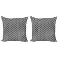 thumbnail image 1 of Ambesonne Black and White Throw Pillow Cover 2 Pack, Venetian Scroll, 16", Black and White, 1 of 2