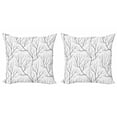 thumbnail image 1 of Ambesonne Black and White Throw Pillow Cover 2 Pack, Winter Tree, 20", White Black, 1 of 7