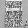 thumbnail image 1 of Ambesonne Black and White Valance & Curtain, Simple Flower, 55"x24", Black White, 1 of 6