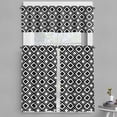 thumbnail image 1 of Ambesonne Black and White Valance & Curtain, Squares Modern, 55"x45", Black White, 1 of 7