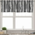 thumbnail image 1 of Ambesonne Black and White Valance Pack of 2, Geometrical, 42"X18", Black White, 1 of 3