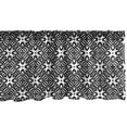 thumbnail image 1 of Ambesonne Black and White Window Valance, Monochrome Details, 54" X 18", Black White, 1 of 3