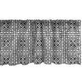 thumbnail image 1 of Ambesonne Black and White Window Valance, Motifs in Squares, 54" X 12", Black and White, 1 of 3