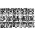 thumbnail image 1 of Ambesonne Black and White Window Valance, Motifs in Squares, 54" X 18", Black and White, 1 of 3