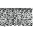 thumbnail image 1 of Ambesonne Black and White Window Valance, People Portrait, 54" X 18", Black White, 1 of 3