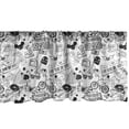 thumbnail image 1 of Ambesonne Black and White Window Valance, Teenage Pattern, 54" X 12", White and Black, 1 of 3