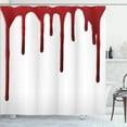 thumbnail image 1 of Ambesonne Bloody Shower Curtain, Halloween Zombie Crime, 69"Wx70"L, Red White, 1 of 3