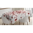 thumbnail image 1 of Ambesonne Bloody Tablecloth Rectangular Table Cover, Splashes of Blood Scary, 52"x70", Red White, 1 of 4
