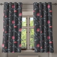 thumbnail image 1 of Ambesonne Blooming Roses Grommet Curtain, Boho Jungle Flowers, 50"x60", Dark Sea Green Dark Coral, 1 of 1