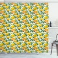 thumbnail image 1 of Ambesonne Blossom Shower Curtain, Yellow Toned Rose Pattern, 69"Wx75"L, Yellow Green Dark Peach, 1 of 4