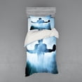 thumbnail image 1 of Ambesonne Blue Bedding Set 3 Pcs, American Football Hero, Twin, Blue, 1 of 2