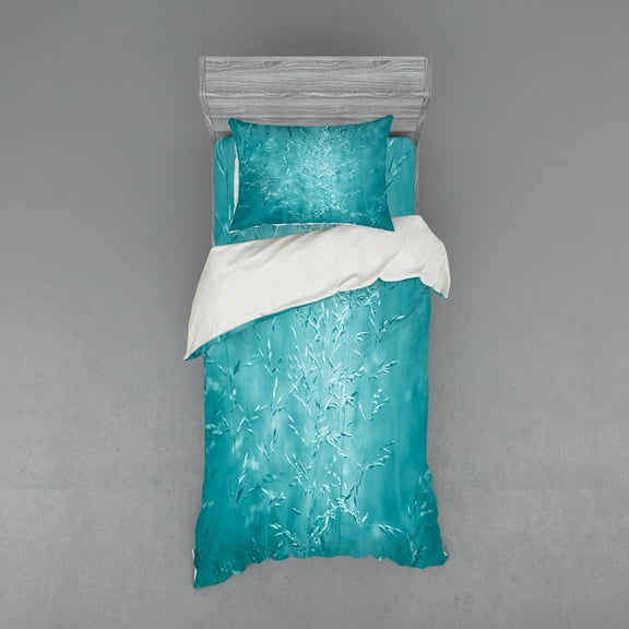 Ambesonne Blue Bedding Set 3 Pcs, Countryside Rural, Twin, Blue