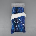 thumbnail image 1 of Ambesonne Blue Bedding Set 3 Pcs, Grunge Space Theme Art, Twin, Pale Blue Dark Blue, 1 of 2