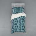 thumbnail image 1 of Ambesonne Blue Bedding Set 3 Pcs, Modern Squares Triangles, Twin XL, Petrol Blue Dark Blue, 1 of 3