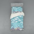 thumbnail image 1 of Ambesonne Blue Bedding Set 3 Pcs, Rain and Umbrellas Fall, Twin XL, Blue Purple, 1 of 3