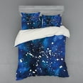thumbnail image 1 of Ambesonne Blue Bedding Set 4 Pcs, Grunge Space Theme Art, Queen, Pale Blue Dark Blue, 1 of 3