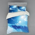thumbnail image 1 of Ambesonne Blue Bedding Set 4 Pcs, Niagara Falls Landscape, Queen, Blue, 1 of 2