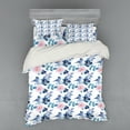 thumbnail image 1 of Ambesonne Blue Bedding Set 4 Pcs, Spring Sparrow Birds, Queen, Royal Blue Sky Blue, 1 of 3