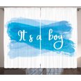 thumbnail image 1 of Ambesonne Blue Curtains 2 Panel Set, Minimalist Brushstroke Effect, 108" x 96", Violet Blue and White, 1 of 2