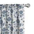 thumbnail image 1 of Ambesonne Blue Curtains, Chinese Garden Traditional, Pair of 28"x84", Blue White, 1 of 5