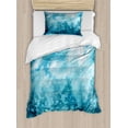 thumbnail image 1 of Ambesonne Blue Duvet Cover Sets, Grunge Sky Foggy Night, 2-Twin, Blue Teal, 1 of 4