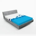 thumbnail image 1 of Ambesonne Blue Fitted Sheet, Dolphins on Waves Ocean, Queen Size, Blue Turquoise, 1 of 2