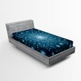 thumbnail image 1 of Ambesonne Blue Fitted Sheet, Futuristic Galaxy Energy, Twin XL Size, Petrol Blue, 1 of 2