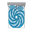 thumbnail image 1 of Ambesonne Blue Fitted Sheet & Pillow Sham Set, Abstract Fractal, Full, Blue, 1 of 2