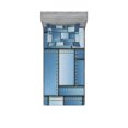 thumbnail image 1 of Ambesonne Blue Fitted Sheet & Pillow Sham Set, Denim Patchwork Pattern, Twin, Blue, 1 of 2