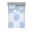 thumbnail image 1 of Ambesonne Blue Fitted Sheet & Pillow Sham Set, Flower of Life Art, Full, Pale Blue, 1 of 2