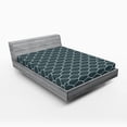 thumbnail image 1 of Ambesonne Blue Fitted Sheet, Vintage Fish Flake Seem, Full Size, Dark Blue and White, 1 of 3