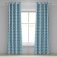 thumbnail image 1 of Ambesonne Blue Grommet Curtain, Hand Drawn Circles Cells, 50" x 84", Blue Pale Blue, 1 of 6
