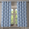 thumbnail image 1 of Ambesonne Blue Grommet Curtain, Indigo Victorian Design, 50" x 63", Petrol Blue Turquoise, 1 of 6