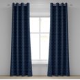 thumbnail image 1 of Ambesonne Blue Grommet Curtain, Ocean Inspired Flowers, 50" x 84", Dark Blue Violet Blue, 1 of 6