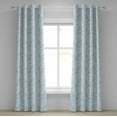 thumbnail image 1 of Ambesonne Blue Grommet Curtain, Raindrops White Navy, 50" x 84", Pale Blue, 1 of 6