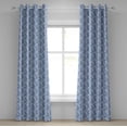 thumbnail image 1 of Ambesonne Blue Grommet Curtain, Russian Gzhel Style Flora, 50" x 72", Cobalt Blue White, 1 of 6