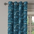 thumbnail image 1 of Ambesonne Blue Grommet Curtain Single Panel, Floral Swirl Leaves Branch, 50"x60", Turquoise Pale Blue, 1 of 5