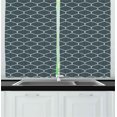 thumbnail image 1 of Ambesonne Blue Kitchen Curtains, Vintage Fish Flake Seem, 55"x39", Dark Blue and White, 1 of 2